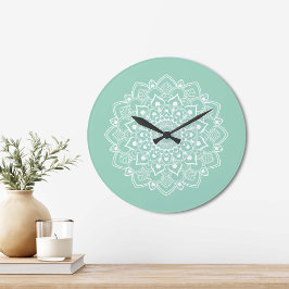 Elegant Boho Mandala  Grote Klok
