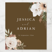 Élégant Boho Mariage Vin bouteille Étiquette (Étiquettes simples)