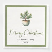 Elegant Boho Minimalist Christmas Tree Table  Servet (Voorkant)