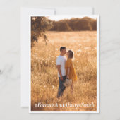 Elégant Boho Orange Flowers Faire-part de mariage (Dos)