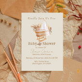 Elegant Boho Pampas Grass Baby shower Uitnodiging