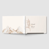 Elegant Boho Pampas Grass Modern Wedding Gastenboek (Volledig)