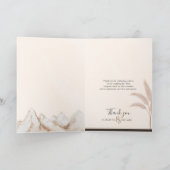 Elegant Boho Pampas Modern Weddenschap Dank je wel Bedankkaart (Binnen)