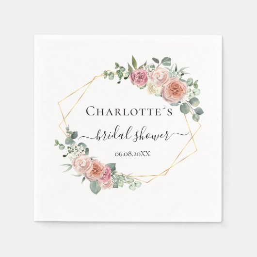 Elegant Boho Pastel Servet (Voorkant)