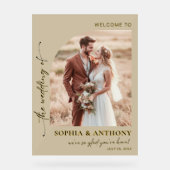 Elegant Boho Photo Acrylique Mariage Affiche de bi (Recto)