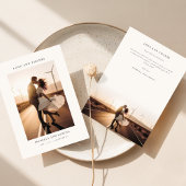 Elegant Boho Photo Mariage Carte de remerciements