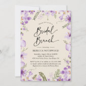 Elégant Boho Purple Bridal Brunch Invitation (Devant)