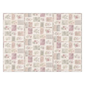 Elegant Boho Purple Quilt Floral Patchwork Pattern Tafelkleed (Voorkant (Horizontaal))