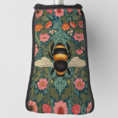 Elegant boho retro bumblebee spring florals  golfheadcover (Draai 90)