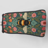 Elegant boho retro bumblebee spring florals  golfheadcover (Voorkant)