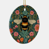 Elegant boho retro bumblebee spring florals keramisch ornament (Rechts)