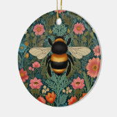 Elegant boho retro bumblebee spring florals keramisch ornament (Links)