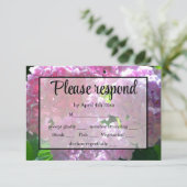 Élégant boho rose florales fleurs hydrangées RSVP (Debout devant)