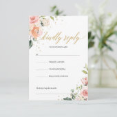 Elégant boho rose rose rousse roses verdure carte  (Debout devant)