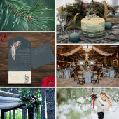 Elegant Boho Rustic Pampas & Pine Green Tan Red Wi Wijn Etiket