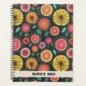 Élégant Boho Scandinave Floral Planner (Devant)