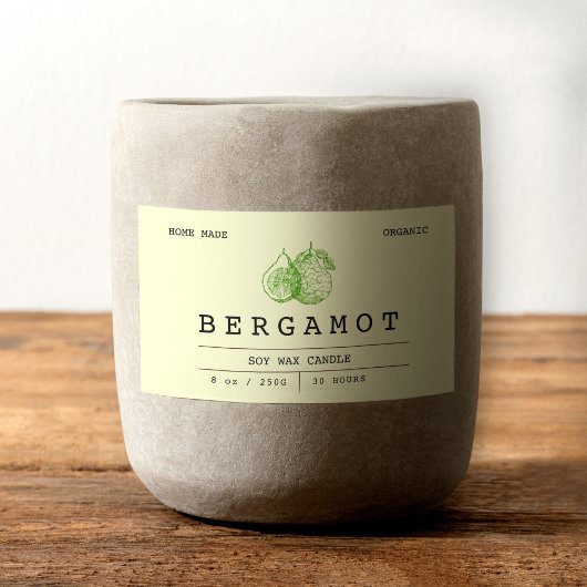 Elégant Boho Soft Green Bergamot Étiquettes