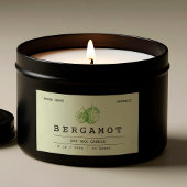 Elégant Boho Soft Green Bergamot Étiquettes