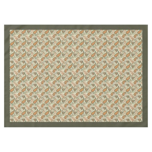 Elegant Boho tafelkleed met Paisley Swirl Design (Voorkant (Horizontaal))