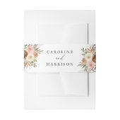 Elegant Boho Terracotta Floral Wedding Uitnodigingen Wikkel (Voorkant Voorbeeld)