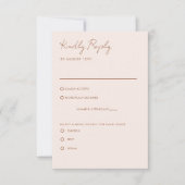 Elegant Boho Terracotta RSVP carte de boîtier (Devant)