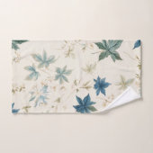 Élégant Boho Vintage Feuille érable modèle floral (Serviette à main)