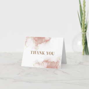 Elegant Boho Waterverf Agaat Goud Baby shower Bedankkaart