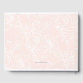 Elegant Boho Waterverf FLoral Wedding Gastenboek (Achterkant)