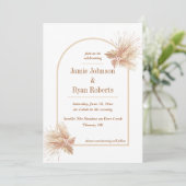 Elegant Boho Wedding Invitation Kaart (Staand voorkant)
