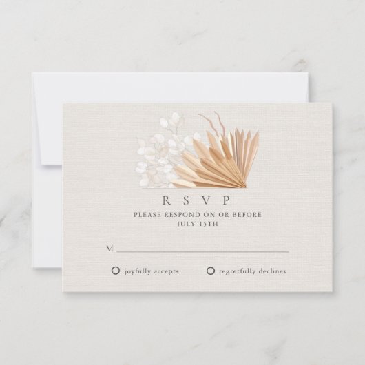 Elegant Boho Wedding RSVP (Devant)