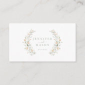 Elegant Boho Wedding RSVP QR cartes de code (Dos)
