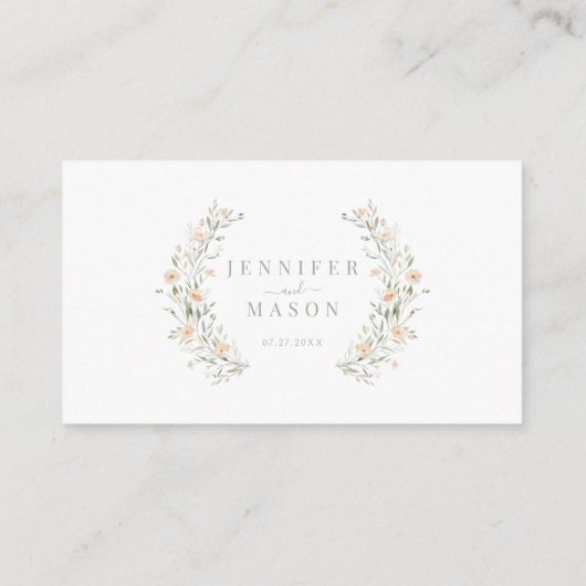 Elegant Boho Wedding RSVP QR cartes de code (Dos)