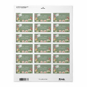 Elegant Boho Wildflower Afstuderen Return Etiket (Full Sheet)