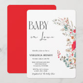 Elegant Boho Wildflower Baby shower Kaart (Voorkant / Achterkant)