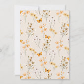 Elegant Boho Wildflower Bridal Shower Invitation Kaart (Achterkant)
