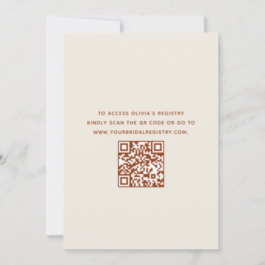 Elegant Boho Wildflower QR Code Vrijgezellenfeest Kaart (Achterkant)