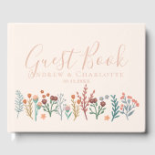 Elegant Boho Wildflower Wedding Gastenboek (Voorkant)