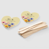 Elegant Boho Wildflower Wedding Handwaaier (Niet-gemonteerd)