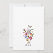Elegant Boho Wildflower Wedding Kaart (Achterkant)