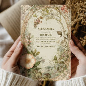 Elegant Boho Wildflower Wedding Kaart