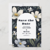 Elegant Boho Wildflower Wedding Save The Date (Voorkant)