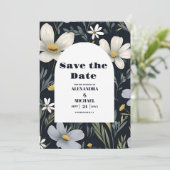 Elegant Boho Wildflower Wedding Save The Date (Staand voorkant)