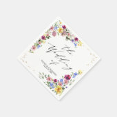 Elegant Boho Wildflower Wedding Servet (Hoek)