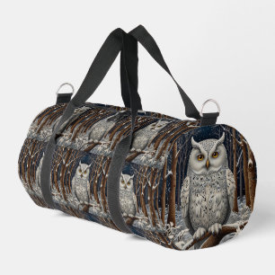 Elegant boho witte uil bos winterbos plunjezak