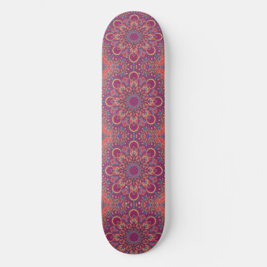Elegant Boho Yoga Mandala Skateboard (Voorkant)