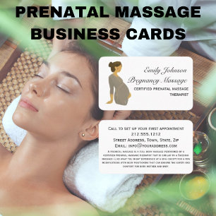 Elegant Boho Zwangerschap Prenatale massagetherapi Visitekaartje