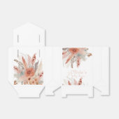 Elegant bohoPampas grass Baby shower Bedankdoosjes (Uitgevouwen)