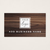 Élégant bois brun look carte de visite (Devant)