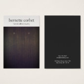 Élégant Bois doux Argent de l'oreille carte d'affi (Devant & derrière)