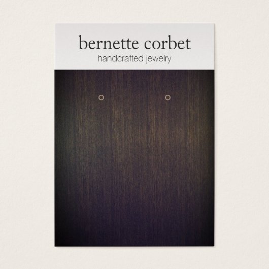 Élégant Bois doux Argent de l'oreille carte d'affi (Devant)